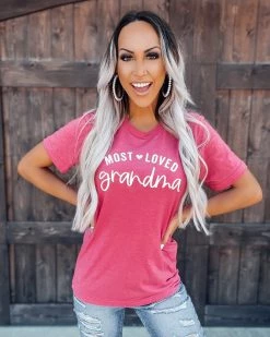 Bar T Boutique LLC What's New! Most Loved Grandma Tee - Raspberry