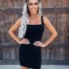 Bar T Boutique What's New! Public Figure Square Neck Bodycon Dress - Black