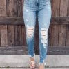 Bar T Boutique LLC What's New! Mindy Distressed Frayed Skinny Jeans