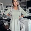 Bar T Boutique LLC What's New! Chic Reputation Smocked Dress - Sage