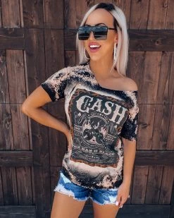 Bar T Boutique Johnny Cash Slouch Tee What's New!