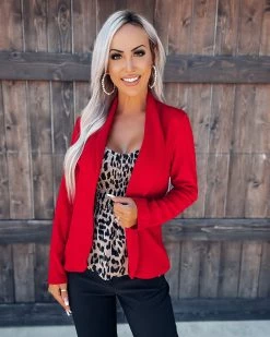 Bar T Boutique What's New! Fifth Ave Blazer - Red