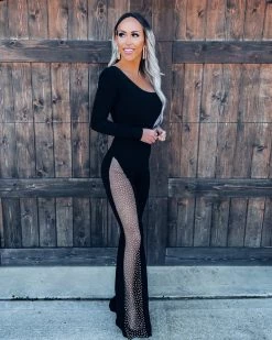 Bar T Boutique What's New! Hidden Gem Rhinestone Jumpsuit - Black