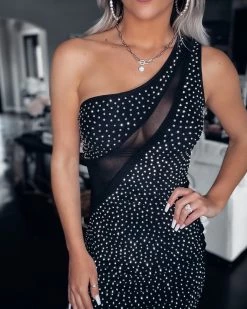 Bar T Boutique LLC What You Deserve Rhinestone Dress - Black