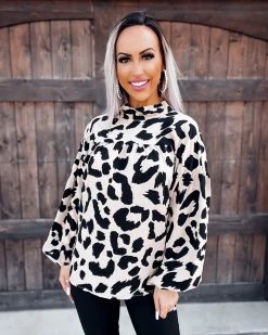 Bar T Boutique Tops Play Along Leopard Print Blouse