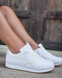 Bar T Boutique LLC What's New! White Vintage Star Sneakers