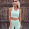 Bar T Boutique Free Form Pearlescent Sports Bra - Mint What's New!