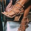 Bar T Boutique What's New! Nora Studded Heels - Nude