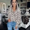 Bar T Boutique LLC Trendy City Leopard Cropped Button Down What's New!