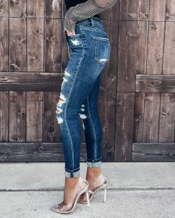 Bar T Boutique LLC Cleo Distressed Skinnies - Dark What's New!