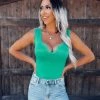 Bar T Boutique Eye Candy Sleeveless Bodysuit - Green What's New!