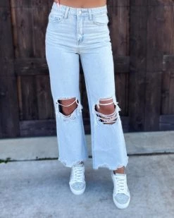 Bar T Boutique What's New! Brylee Distressed Crop Jeans