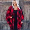 Bar T Boutique Outerwear Buffalo Plaid Cover Up
