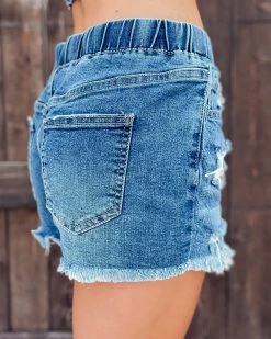 Bar T Boutique LLC McKenzie Denim Jogger Shorts What's New!