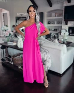 Bar T Boutique Enchanting Maxi Dress - Hot Pink