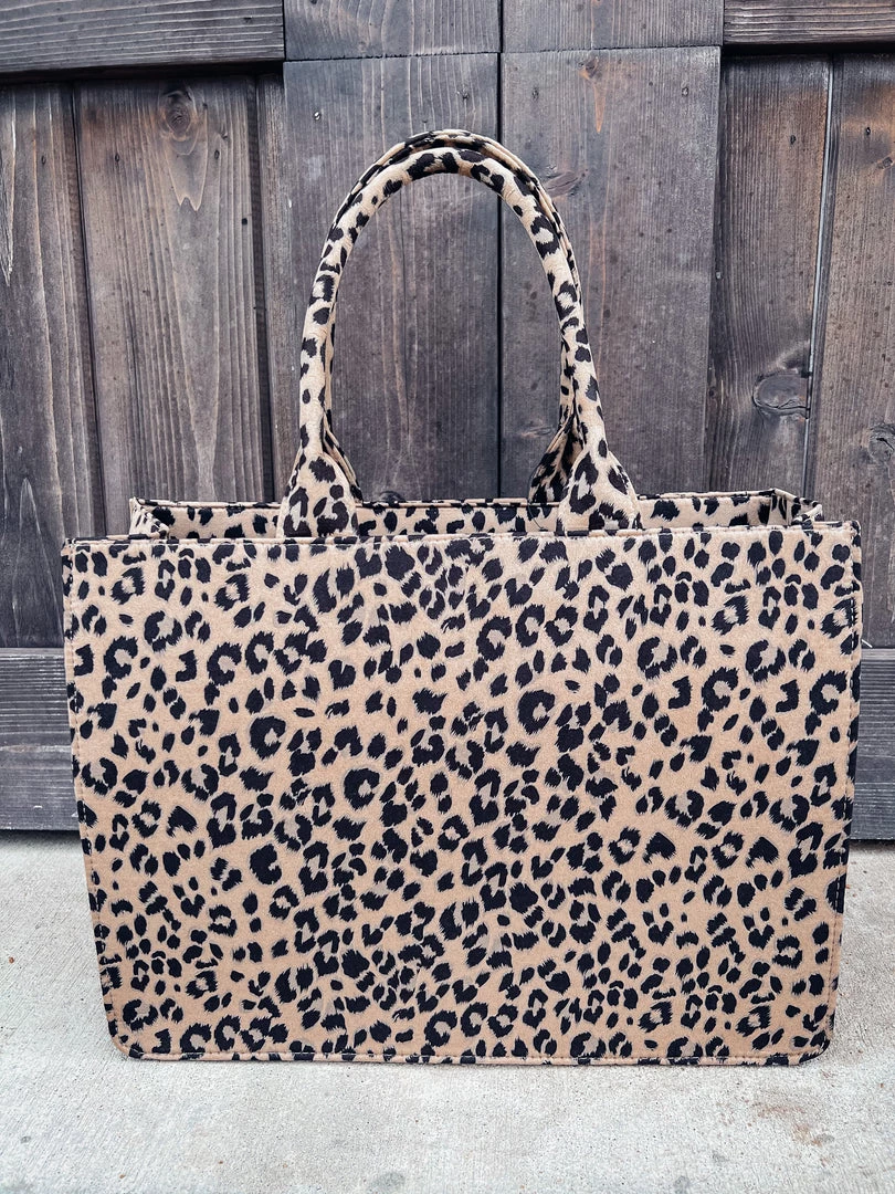 Bar T Boutique LLC What's New! Leo Leopard Tote Bag 1 Bar T Boutique LLC What's New! Leo Leopard Tote Bag