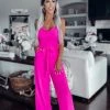 Bar T Boutique LLC What's New! Only The Sweetest Jumpsuit - Hot Pink