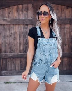 Bar T Boutique LLC Britton Distressed Overalls What's New!