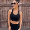 Bar T Boutique Go Getter Marble Sports Bra - Black