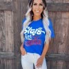 Bar T Boutique LLC Stars & Stripes Graphic Tee - Royal Blue What's New!