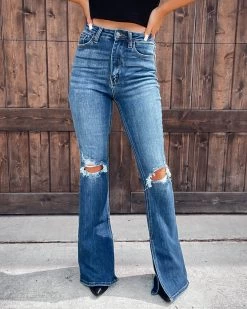 Bar T Boutique Kelsey Slit Flare Jeans What's New!