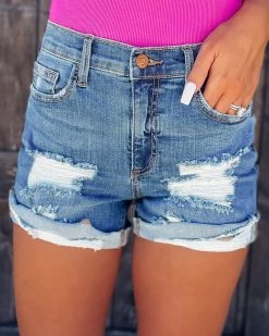 Bar T Boutique LLC What's New! Zoe Cuffed Distressed Shorts