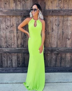 Bar T Boutique What's New! Dreamy Halter Dress - Kiwi