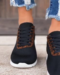 Bar T Boutique Nova Leopard Tennis Shoes