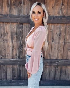 Bar T Boutique LLC Rose All Day Bodysuit - Blush