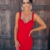 Bar T Boutique LLC Wish You The Best Bustier Dress - Red What's New!