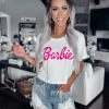 Bar T Boutique What's New! Barbie Crop Tee - White