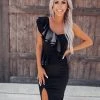 Bar T Boutique LLC Better Than Ever Ruffle One Shoulder Dress - Black What's New!