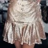 Bar T Boutique LLC Live In The Moment Sequin Skirt - Champagne