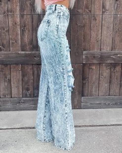 Bar T Boutique LLC What's New! Oaklynn Acid Wide Leg Jeans