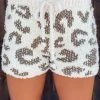 Bar T Boutique What's Knit To Love Leopard Shorts - Olive