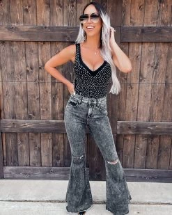 Bar T Boutique LLC What's New! Boulevard Rhinestone Bodysuit - Black
