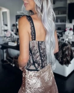 Bar T Boutique LLC Never Too Late Lace Corset Bodysuit What's New!