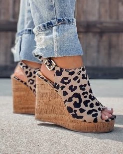 Bar T Boutique LLC Toplight Wedges - Leopard