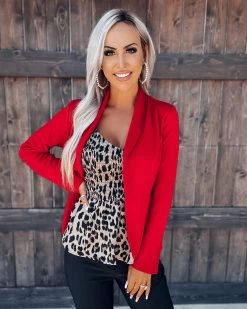 Bar T Boutique What's New! Fifth Ave Blazer - Red