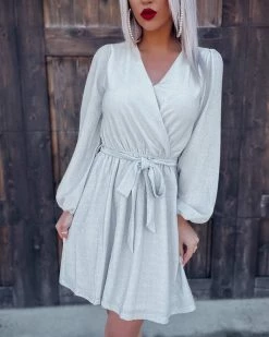 Bar T Boutique Ice Queen Silver Metallic Dress