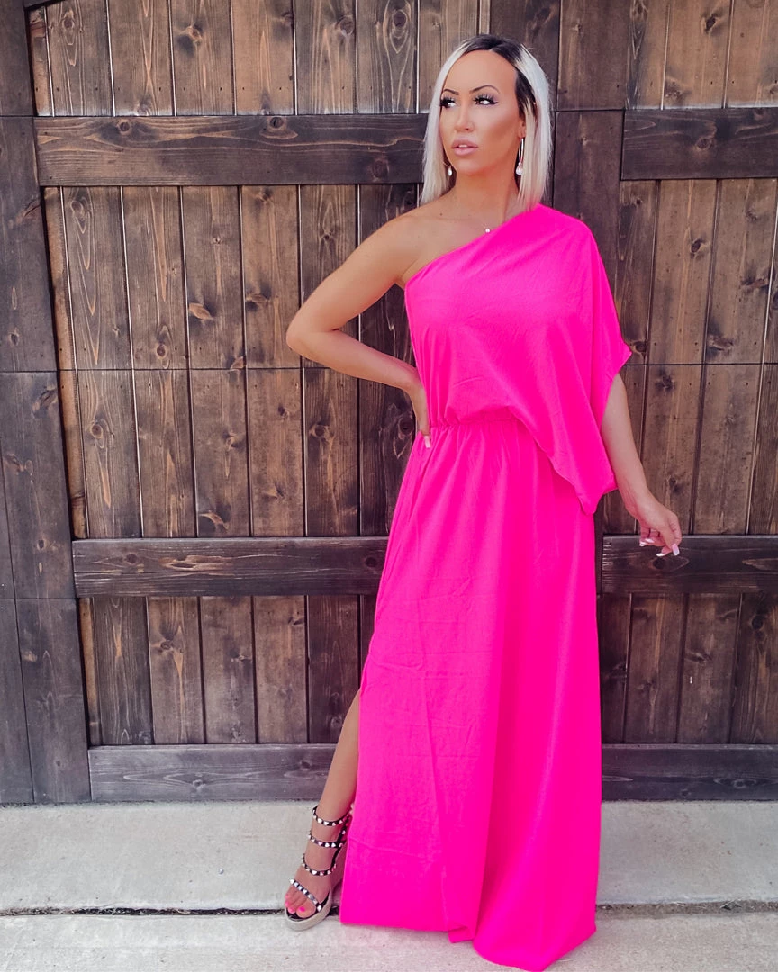 Bar T Boutique Unforgettable Romance Maxi Dress - Hot Pink 1 Bar T Boutique Unforgettable Romance Maxi Dress - Hot Pink