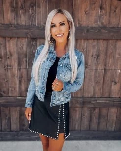 Bar T Boutique LLC Rock & Roll Denim Jacket - Red What's New!