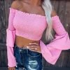 Bar T Boutique Dreamy Reality Smocked Crop Top - Rose What's New!