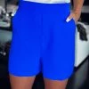 Bar T Boutique Take Notes Shorts - Neon Blue What's New!