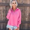 Bar T Boutique Weekend Dreams Collared Pullover - Pink