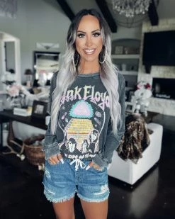 Bar T Boutique LLC What's New! Pink Floyd Graphic Sweatshirt