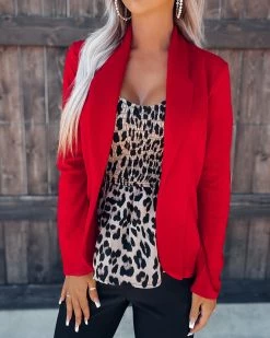 Bar T Boutique What's New! Fifth Ave Blazer - Red