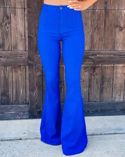 Bar T Boutique What's New! Flare It Out Bell Bottoms - Royal Blue