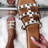 Bar T Boutique Back In Stock Melrose Studded Sandals - White