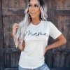 Bar T Boutique LLC Script Mama Tee - Oatmeal